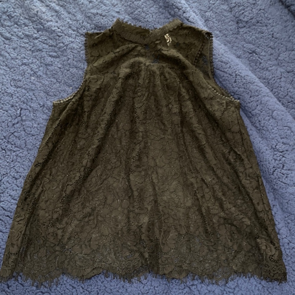 High-Neck Lace Shirt